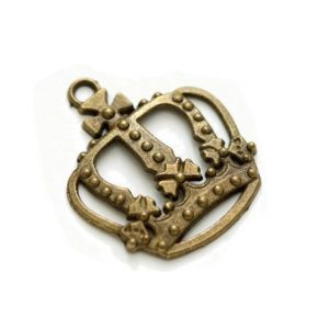 Zawieszka metalowa Charms ScrapBerry's Korona duża, 34mm